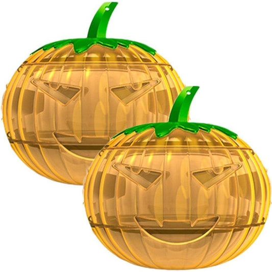 Set 2 Capcane pentru Insecte, Vivimall, Forma de Dovleac, 12x9.2x12.2 cm, din ABS, Portocaliu - vivimall.ro