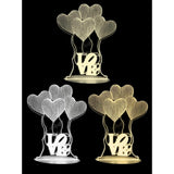 Lampa LED decorativa, Vivimall, 3D, Baloane Love, din material acril si lumina multicolora, alb - vivimall.ro