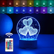 Lampa LED decorativa, Vivimall, 3D, cu text "I love you", doua moduri de alimentare USB si baterii, 20 cm inaltime, din material acril si lumina multicolora, alb - vivimall.ro
