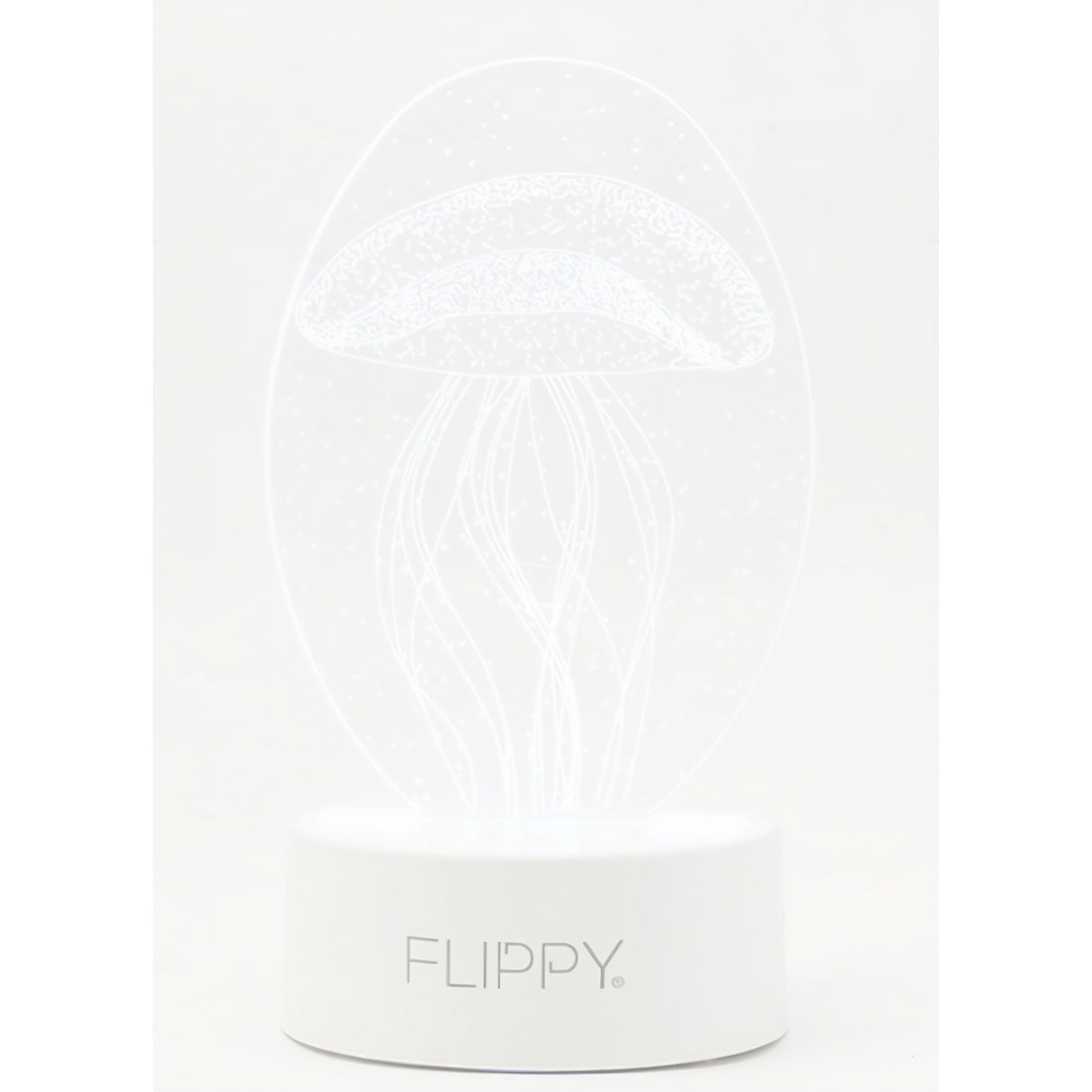 Lampa LED decorativa, Vivimall, 3D, Meduza, din material acril si lumina multicolora, alb - vivimall.ro