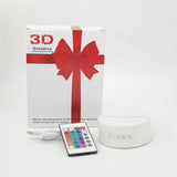 Lampa LED decorativa, Flippy, 3D, ursulet, din material acril si lumina multicolora, alb - vivimall.ro