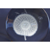 Dekoratív LED lámpa, 6 cm átmérőjű kristálygömbbel, USB tápellátás, fa állvány, világítás