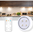 Lampă LED fără fir albă cu telecomandă, 3 culori de lumină, vedere frontală