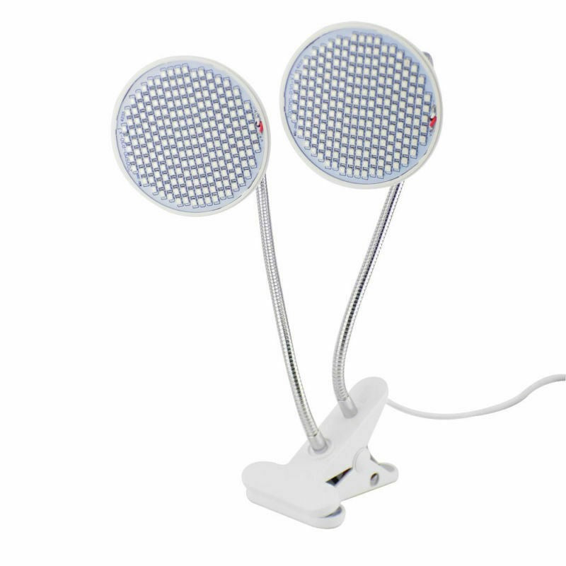 Lampa pentru cresterea plantelor de interior, Vivimall, cap dublu, nu emana caldura, 290 leduri, 2 culori , prindere cu clips, 46x11.5x9.2 cm - vivimall.ro