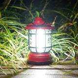 Lampă Portabilă Camping, Felinar Vintage, Cu Cârlig ABS, Iluminare 21 COB LED, Intensitate Reglabilă, 5W, Vivimall - vivimall.ro