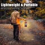 Lampă Portabilă Camping, Felinar Vintage, Cu Cârlig ABS, Iluminare 21 COB LED, Intensitate Reglabilă, 5W, Vivimall - vivimall.ro