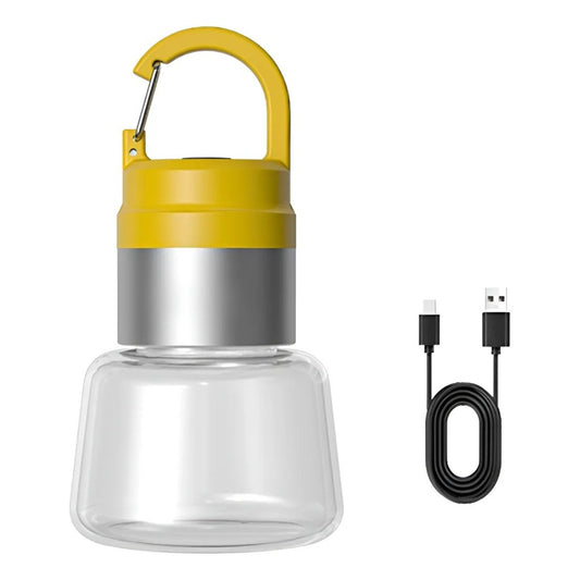 Lampa Portabila, Vivimall, de Voiaj/Camping, Incarcare USB, IPX5, LED RGB, din ABS, 300 mAh, 10 x 5.5 x 5.5 cm, Galben - vivimall.ro