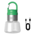 Lampă LED RGB portabilă Vivimall, culoare verde, pentru camping și voiaj, vedere frontală