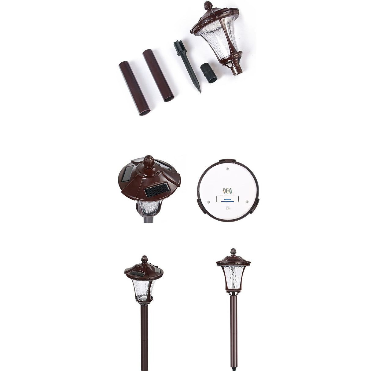 Lampa solara cu prindere in pamant, Vivimall, inaltime 65 cm, Alb Rece - vivimall.ro