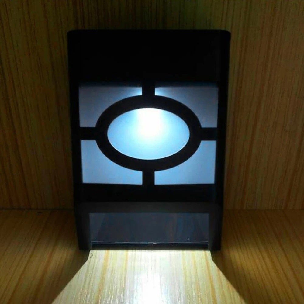 Lampa solara cu senzor Geometric, IP65, Lumina Alb rece, Vivimall - vivimall.ro