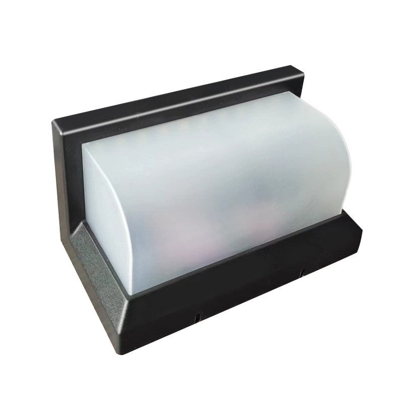 Aplica Solara De Exterior LED Vivimall,  13.5 cm x 8 cm, 150 Lumeni 60 LED 18W,  IP65, 3 trepte de lumina, Senzor de Lumina, FORMA ARC, Alb Rece - vivimall.ro