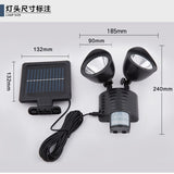 Lampa solara de tip decoratiune pentru gradina, Vivimall, model felinar dublu cu senzor de miscare, alb rece - vivimall.ro