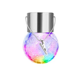Lampa Solara Vivimall, LED, Tip Candelabru Mic, Cu Bila Din Sticla Crapata, Exterioara, Impermeabila, Iluminare 6-12 H, Multicolor - vivimall.ro