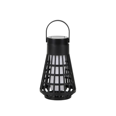 Lampa Solara pentru Gradina, Vivimall, Reincarcabila de la Soare, Model Felinar, Portabila cu Picior, Lumina Calda, 12 cm, Negru - vivimall.ro