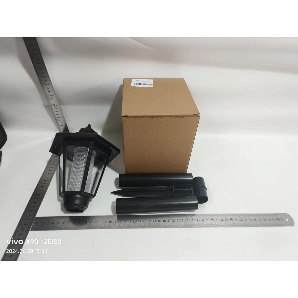 Lampa solara hexagonala de gradina Vivimall, Alb Cald - vivimall.ro