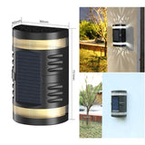 Lampa solara LED decorativa cu lumina bidirectionala Vivimall,  IP65, 1.2V, 600mah, 15.1 x 9 x 6 cm, material ABS, alb rece - vivimall.ro