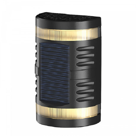 Lampa solara LED decorativa cu lumina bidirectionala Vivimall,  IP65, 1.2V, 600mah, 15.1 x 9 x 6 cm, material ABS, alb cald - vivimall.ro