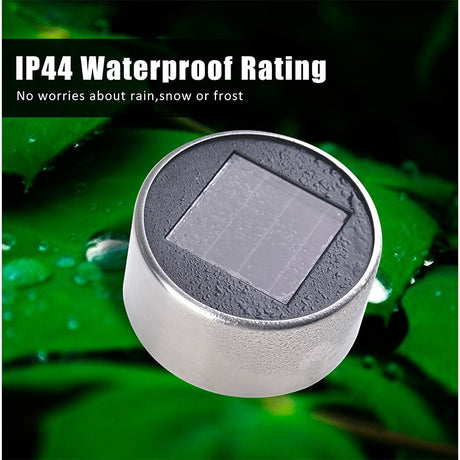 Lampa solara Led decorativa pentru gradina, Argintie, Vivimall, Lumina Multicolor - vivimall.ro