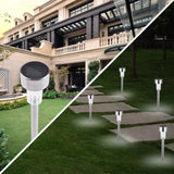 Lampa solara Led decorativa pentru gradina, Argintie, Vivimall, Lumina Multicolor - vivimall.ro