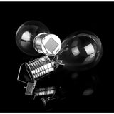 Lampa Solara LED Decorativa sub forma de Bulb, pentru exterior, suspendata, IP65, Ultron Transparent, lumina rece, Vivimall - vivimall.ro