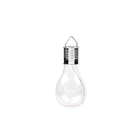 Lampa Solara LED Decorativa sub forma de Bulb, pentru exterior, suspendata, IP65, Ultron Transparent, lumina calda, Vivimall - vivimall.ro