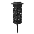 Lampa solara LED Vivimall, tip felinar cu acoperis, pentru gradina, inaltime 30.2 cm, putere 0.2W, 1.2V, 600mAh, alb cald - vivimall.ro