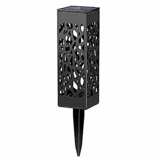Lampa solara LED Vivimall, tip felinar, pentru gradina, inaltime 28.5 cm, putere 0.2W, 1.2V, 600mAh, alb rece - vivimall.ro