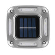 Lampa solara LED pentru gradina Vivimall, 8 LED-uri, prindere de perete sau impamantare, IP65, forma patrat, material ABS si Policarbonat, 9 x 9 cm, baterie 1.2V, 600 mah, alb rece - vivimall.ro
