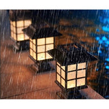 Set 2 Lampa solara Led pentru gradina, Tip felinar, Vivimall, Alb cald - vivimall.ro