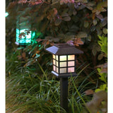 Set 2 Lampa solara Led pentru gradina, Tip felinar, Vivimall, Alb cald - vivimall.ro