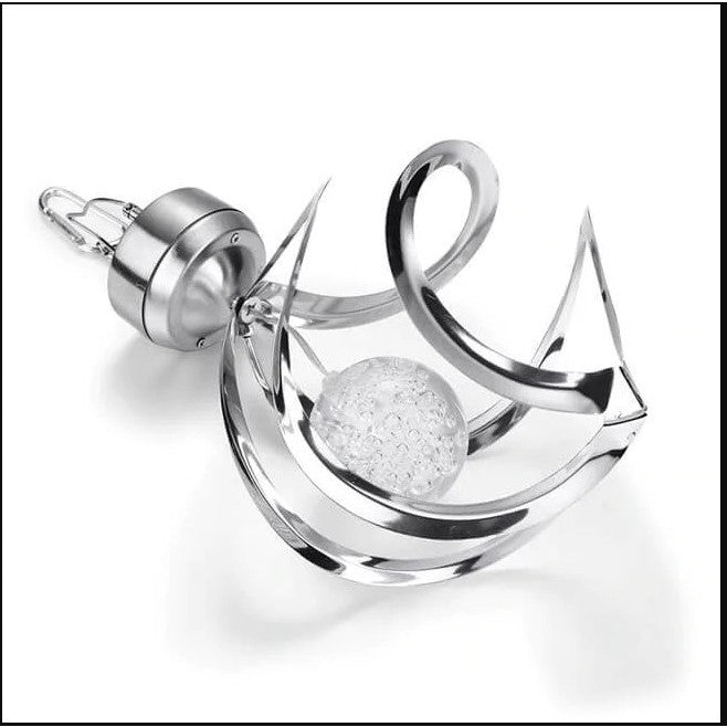 Lampa solara LED RGB spirala pentru gradina/terasa Vivimall, se roteste de la vant, 35 x 5.5 cm, rezistenta la apa, 2V, 600 mAh, multicolor - vivimall.ro