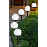Set 2 Lampi Solare LED, Sferice, Tip Glob Vivimall, Diametru 10 cm, Alb rece - vivimall.ro