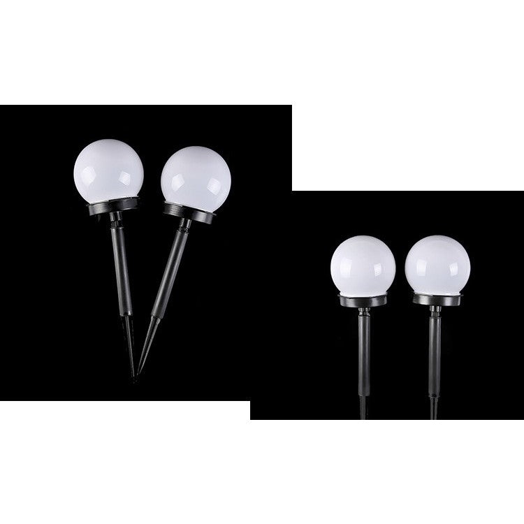 Set 2 lampa solara LED, Sferica, Tip Glob Vivimall, Diametru 10 cm, Multicolor - vivimall.ro