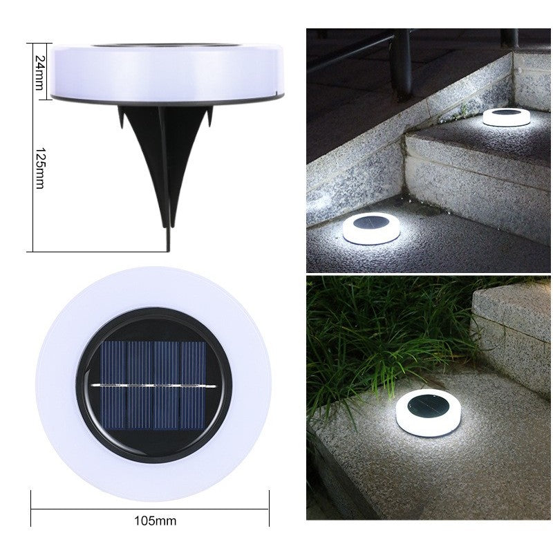 Lampa Solara Led, Sub Forma De Cerc, Pentru Gazon Sau Gradina, Rezistenta La Apa, Alb Rece - vivimall.ro