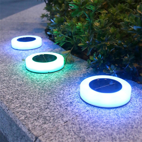 Lampa Solara Led, Sub Forma De Cerc, Pentru Gazon Sau Gradina, Rezistenta La Apa, Multicolor - vivimall.ro
