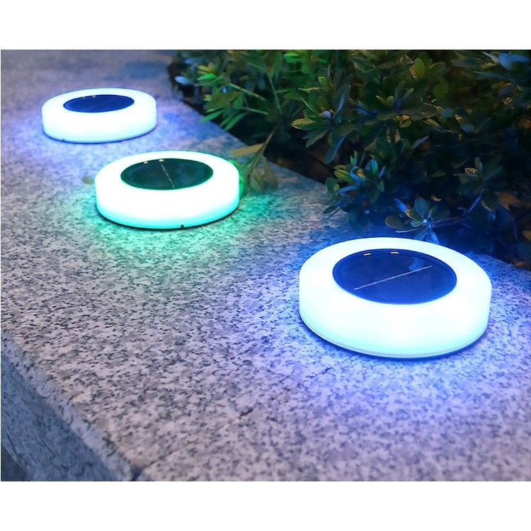 Lampa solara LED, sub forma de cerc, pentru gazon sau gradina, Rezistenta la apa, Vivimall, Multicolor - vivimall.ro