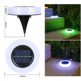 Lampa Solara Led, Sub Forma De Cerc, Pentru Gazon Sau Gradina, Rezistenta La Apa, Multicolor - vivimall.ro