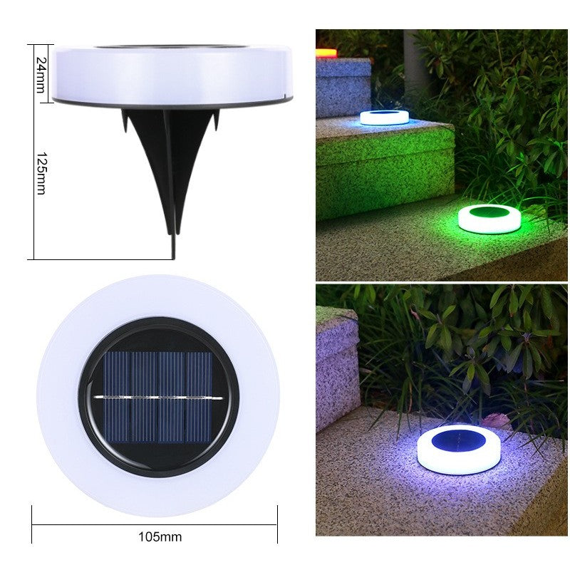 Lampa solara LED, sub forma de cerc, pentru gazon sau gradina, Rezistenta la apa, Vivimall, Multicolor - vivimall.ro
