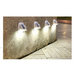 Lampa solara LED tip aplica pentru perete Vivimall, 8.5 x 9 cm, 2V, ABS, 600mAh, rezistent la apa, material ABS, 8 LED-uri, alb rece - vivimall.ro