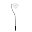 Lampa solara LED tip Diamant pentru gradina Vivimall, inaltime 30 cm, 2V, ABS, 600mAh, alb cald - vivimall.ro