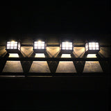 Lampa Solara Led Tip Felinar Pentru Perete, 11.5 X 8.3Cm, 1.2V, Abs, 400Mah, Alb Cald - vivimall.ro