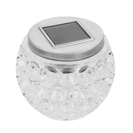 Lampa Solara Led Tip Glob Cristal Pentru Gradina/Trepte/Terasa, Rezistent La Apa Ip65, 10 X 9.5 Cm, 1.2V, Abs, 600Mah, Multicolor - vivimall.ro