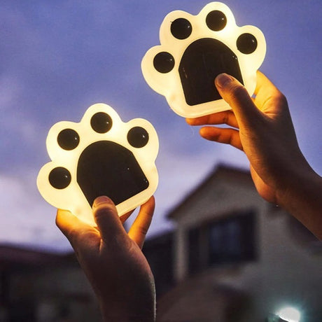 Lampa solara LED, Tip laba de urs, pentru gazon sau gradina, Rezistenta la apa, Vivimall, Alb cald - vivimall.ro