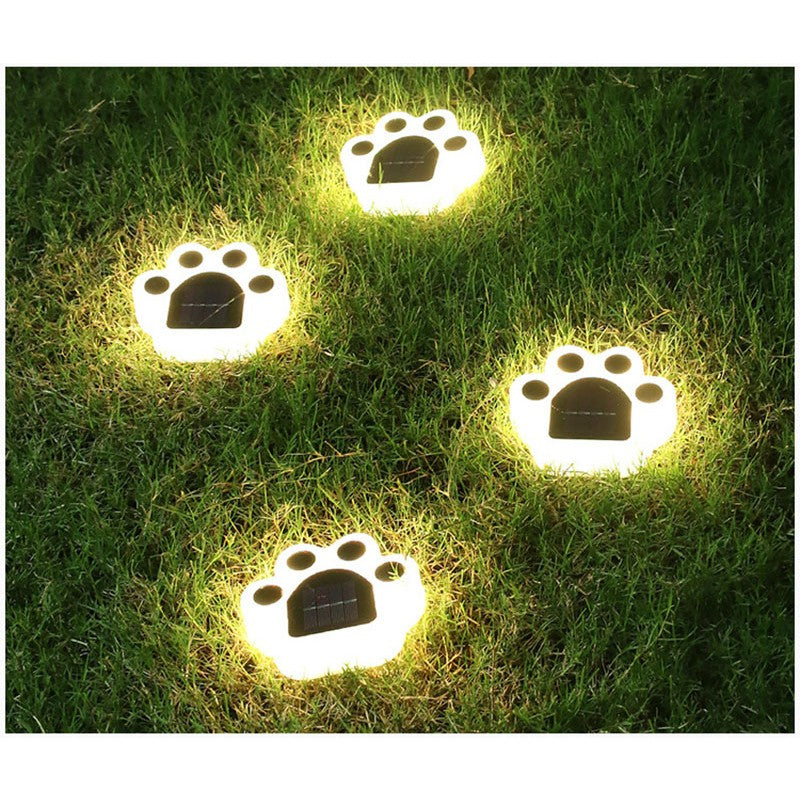 Lampa solara LED, Tip laba de urs, pentru gazon sau gradina, Rezistenta la apa, Vivimall, Alb cald - vivimall.ro