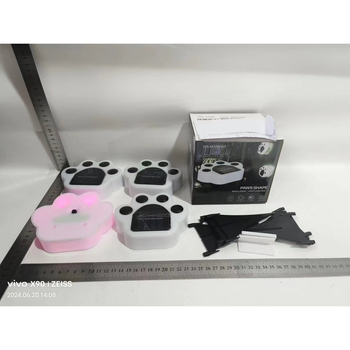 Lampa solara LED, Tip laba de urs, pentru gazon sau gradina, Rezistenta la apa, Vivimall, Multicolor - vivimall.ro