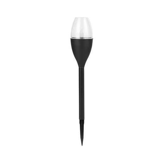 Lampa solara LED tip pahar de vin pentru gradina Vivimall, inaltime 37.5 cm, efect de flacara, material PVC si ABS, 2V, 200mAh, multicolor - vivimall.ro