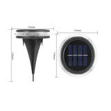 Lampa solara LED tip spot pentru gradina Vivimall, 8 LED-uri, material ABS si Policarbonat, baterie 1.2V, 600mah, 12 x 13.5 cm, alb cald - vivimall.ro