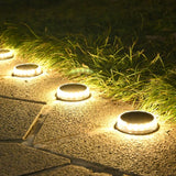 Lampa solara LED tip spot pentru gradina Vivimall, 8 LED-uri, material ABS si Policarbonat, baterie 1.2V, 600mah, 12 x 13.5 cm, alb cald - vivimall.ro