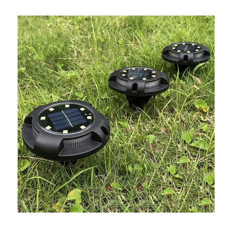 Lampa Solara Led Tip Spot Pentru Gradina, Cu 4 Leduri Laterale Multicolore Si 8 Leduri Principale Alb Rece, Ip65, Material Abs, Baterie 2V, 700 Mah, 11X13.5 Cm, Multicolor - vivimall.ro
