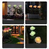 Lampa Solara LED tip Trandafir cu o floare pentru Gradina, Inaltime 75 cm, Vivimall - vivimall.ro